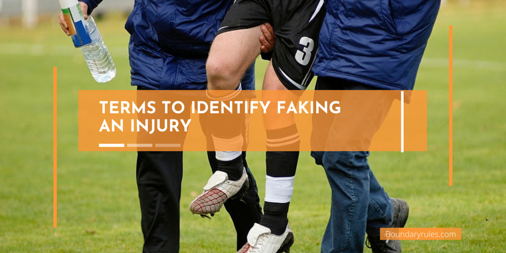 Terms to identify faking an injury